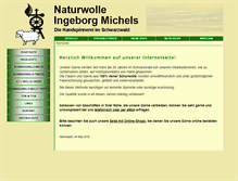 Tablet Screenshot of naturwolle-michels.de